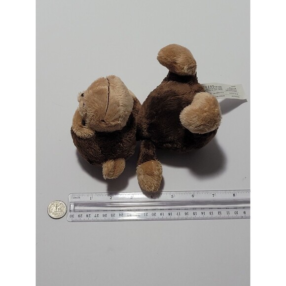 Toys R Us Plush Monkey Bobble Head 7” Tall Sitting Beanbag - Picture 12 of 12